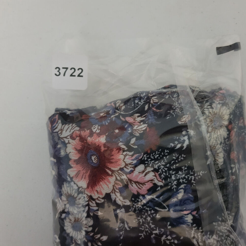 American Eagle Shirt Womens Small Boho Top Floral Long Peasant Sleeve Split Neck - Picture 10 of 10